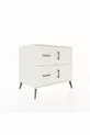 Commode Kronos avec une étagère, 2 tiroirs et 2 portes, Pierre de lune-Pierres de lune
