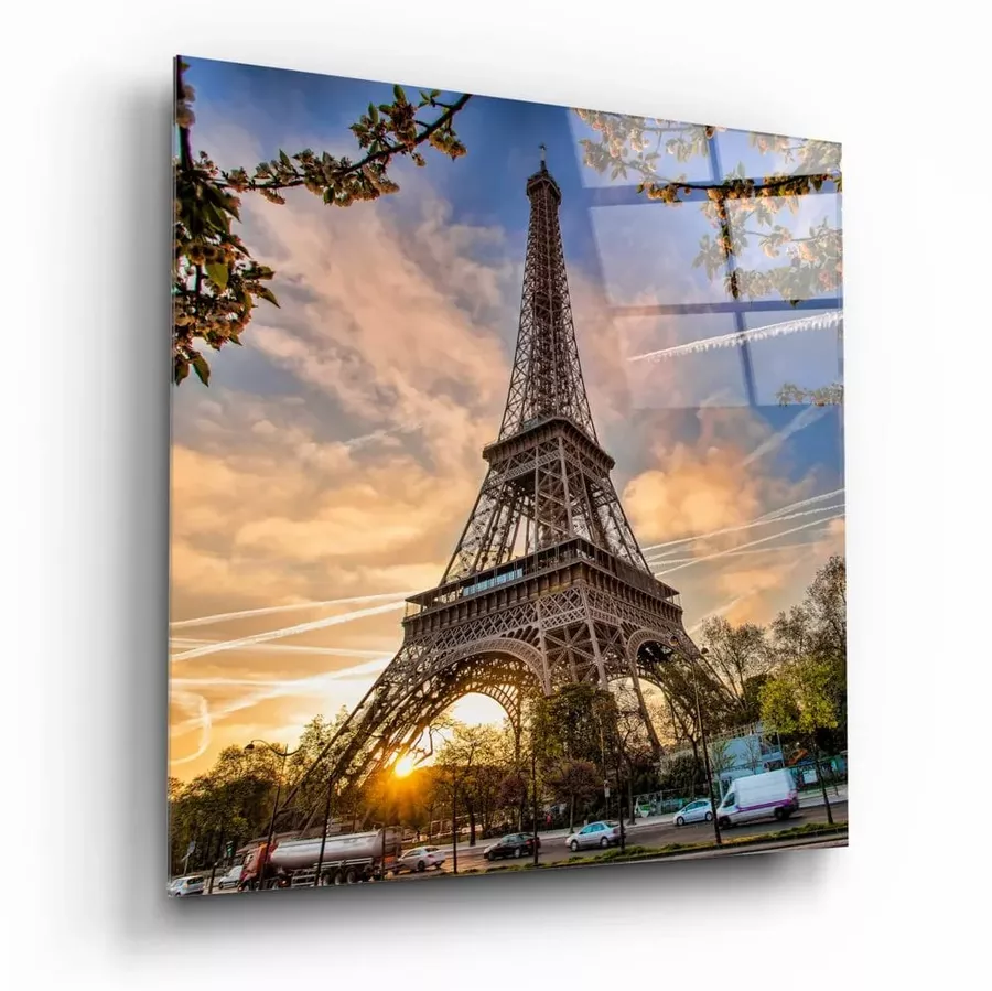 Peinture sur verre de la tour Eiffel
