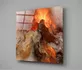 Peinture en Verre Abstraite Chaos Doré