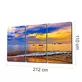 Coucher de soleil sur la plage Mega Peinture sur verre