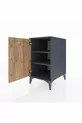 Table de chevet Kronos avec 2 étagères et 1 porte Anthracite-Épicéa