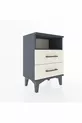 Arges Commode Single Shelf 2 Drawers Anthracite-Attica Marble
