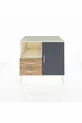 Commode Kronos à 2 étagères, 2 tiroirs, 1 porte, Pierre de lune-Anthracite/Pin