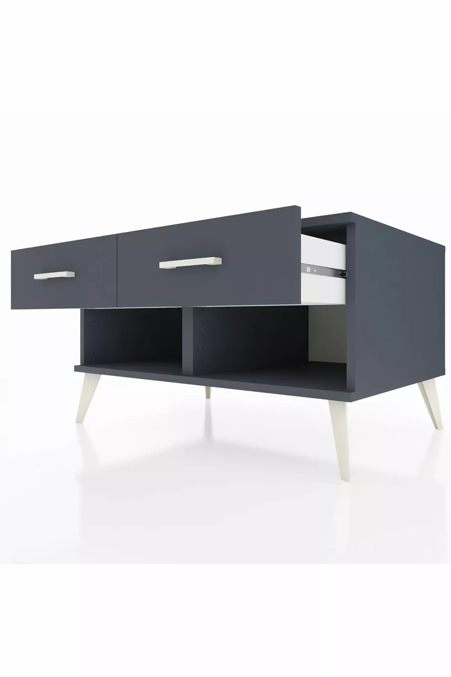 Commode Kronos 2 tiroirs Anthracite-Anthracite