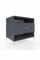 Commode Kronos à une étagère et un tiroir Anthracite-Anthracite