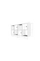 Four-Door White Dresser with Shelves, Without Slats