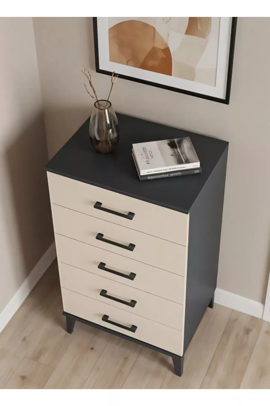 Hyperion Commode 5 Lades Antraciet-Leisteen