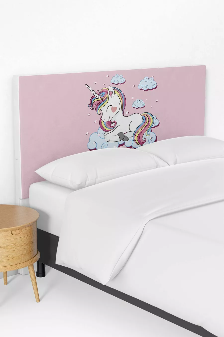 Housse de tête de lit et sommier pour chambre d'enfant à motif licorne