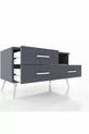 Commode Hyperion à une étagère et 3 tiroirs Anthracite-Sapin/Anthracite