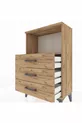 Arges Commode Single Shelf 3 Drawers Pine-Pine