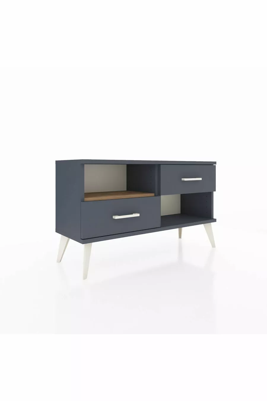 Arges Dressoir Enkele Plank 2 Lade Antraciet- dennen/Antraciet