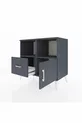 Hyperion Dresser with 2 Shelves, 1 Drawer, and 1 Door Anthracite-Anthracite
