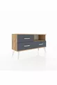 Arges Dresser Single Shelf 3 Drawers Pine-Pine/Anthracite
