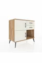 Commode Hyperion à une étagère, 2 tiroirs, 2 portes, pin-jaspe