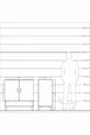 Commode Kronos 3 étagères 2 portes Pierre de lune-Anthracite