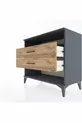 Commode Hyperion à une étagère et 2 tiroirs Anthracite-Pin