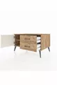 Commode Kronos avec une seule étagère, 2 tiroirs et une porte, Pin-Pierre d'Ay