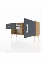 Arges Dresser with Single Shelf, Single Drawer, Single Door Pine-Anthracite