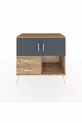 Commode Hyperion avec 2 étagères, 2 tiroirs, 2 portes, pin-anthracite/pin