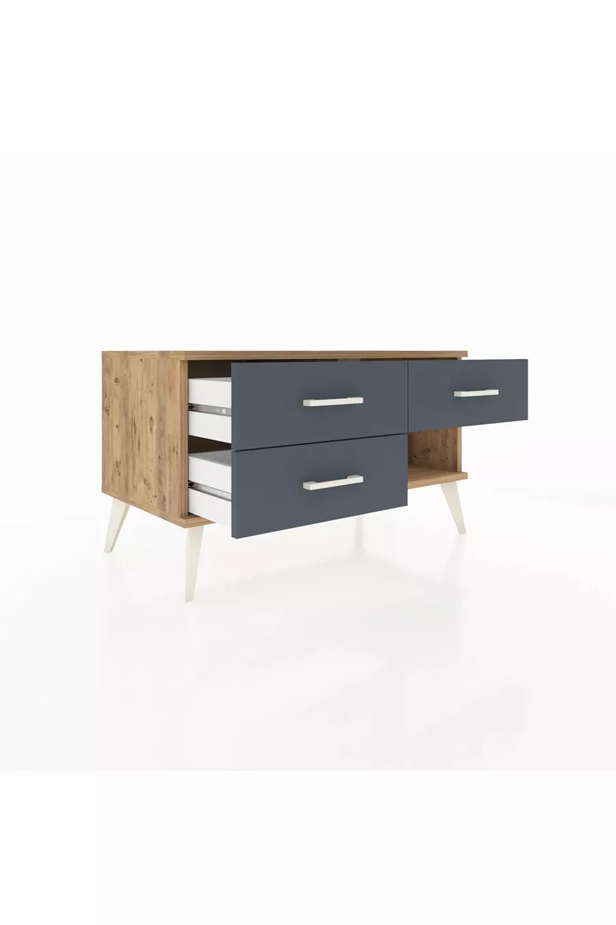 Commode Hyperion 3 tiroirs Pin-Pin/Anthracite