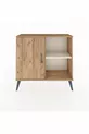 Commode Arges à 2 étagères avec une porte en pin-pin / pierre de lune