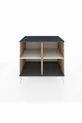 Commode Kronos à 2 étagères Pin-Anthracite/Gris clair