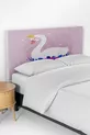 Copertura per testiera del letto per bambini con motivo cigno rosa