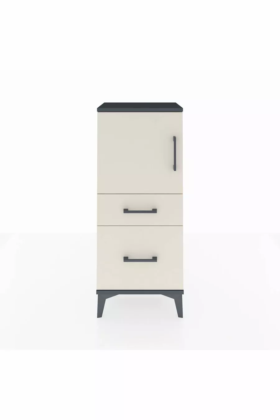 Arges Commode 2 Planken 2 Lades 1 Deur Antraciet-Leisteen