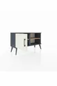Commode Arges avec 2 étagères et une porte Anthracite-Pierre de Lune/Sapin