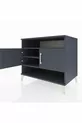 Commode Kronos 3 étagères 2 portes Anthracite-Anthracite
