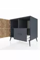 Kronos Dressoir 2 Planken 1 Lade 2 Deuren Antraciet-Den/Antraciet