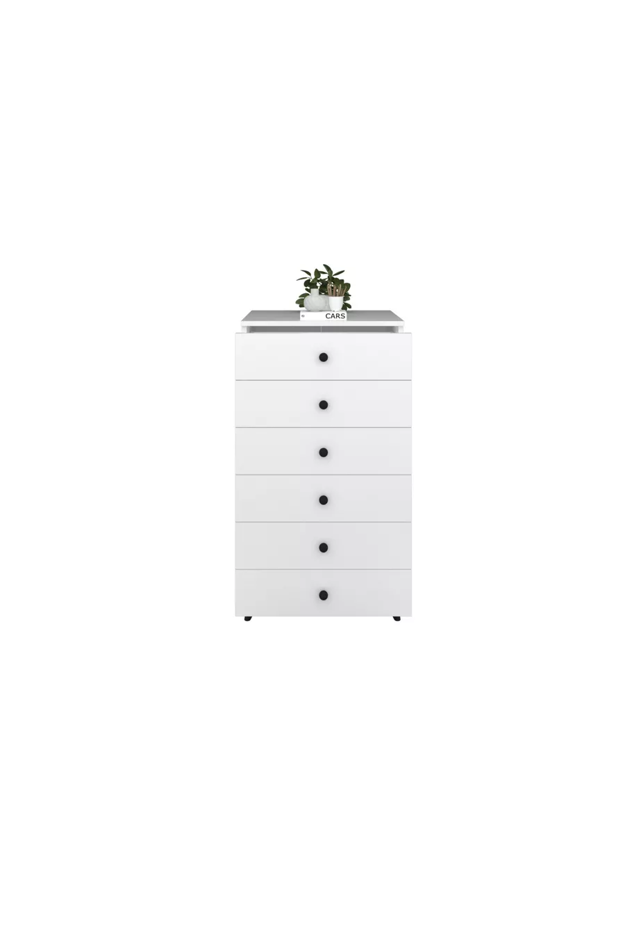 Commode Simple 6 Tiroirs BLANC