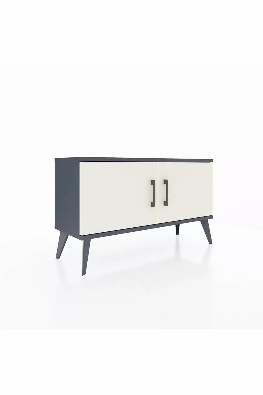 Arges Dresser with 2 Shelves and 2 Doors Anthracite-Ash/ Pine