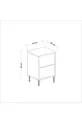 Table de chevet Immagine Anthracite (Motif Marbre)