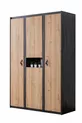 Stapelbed, Doğa Stapelbed Bed, Bureau, 3-Deurs Kast, 2 Comfort Matrassen
