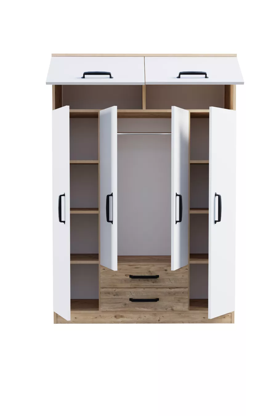Theme 6 Cover 2 Dresser Wardrobe Atlantic Pine White