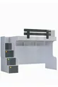 Bunk Bed, Metris Bunk Bed, Bed Frame, Desk, 3-Door Wardrobe, 2 Comfort Mattresses