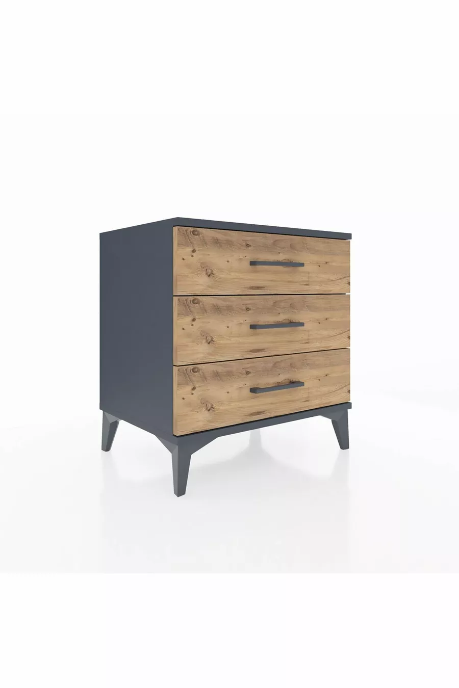 Commode Hyperion 3 tiroirs Anthracite-Cèdre