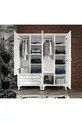 Armoire modulaire à 4 portes et 2 tiroirs, penderie - MDF de première qualité