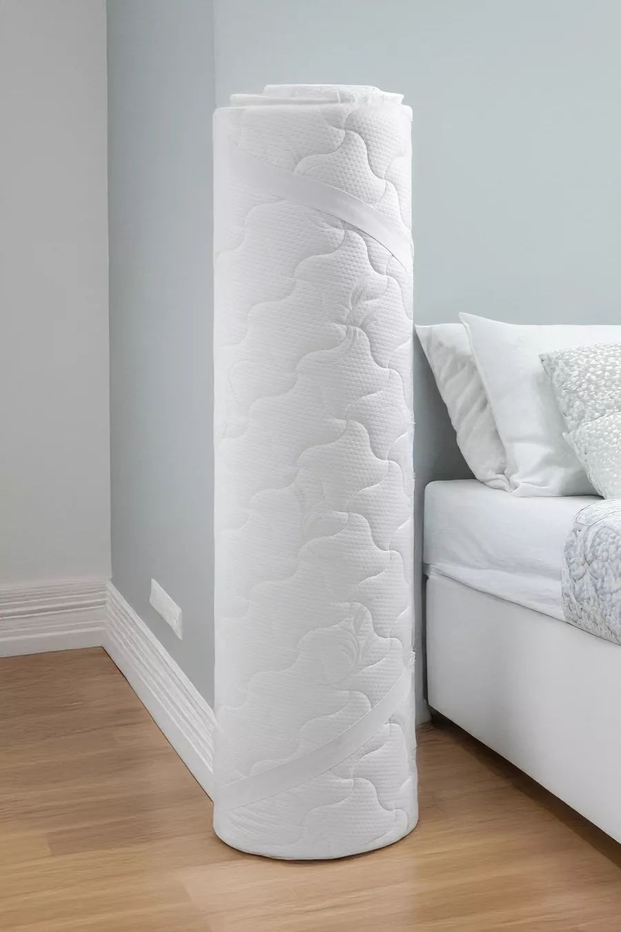 Matelas de couchage orthopédique complet avec surmatelas capitonné, épaisseur 4 cm
