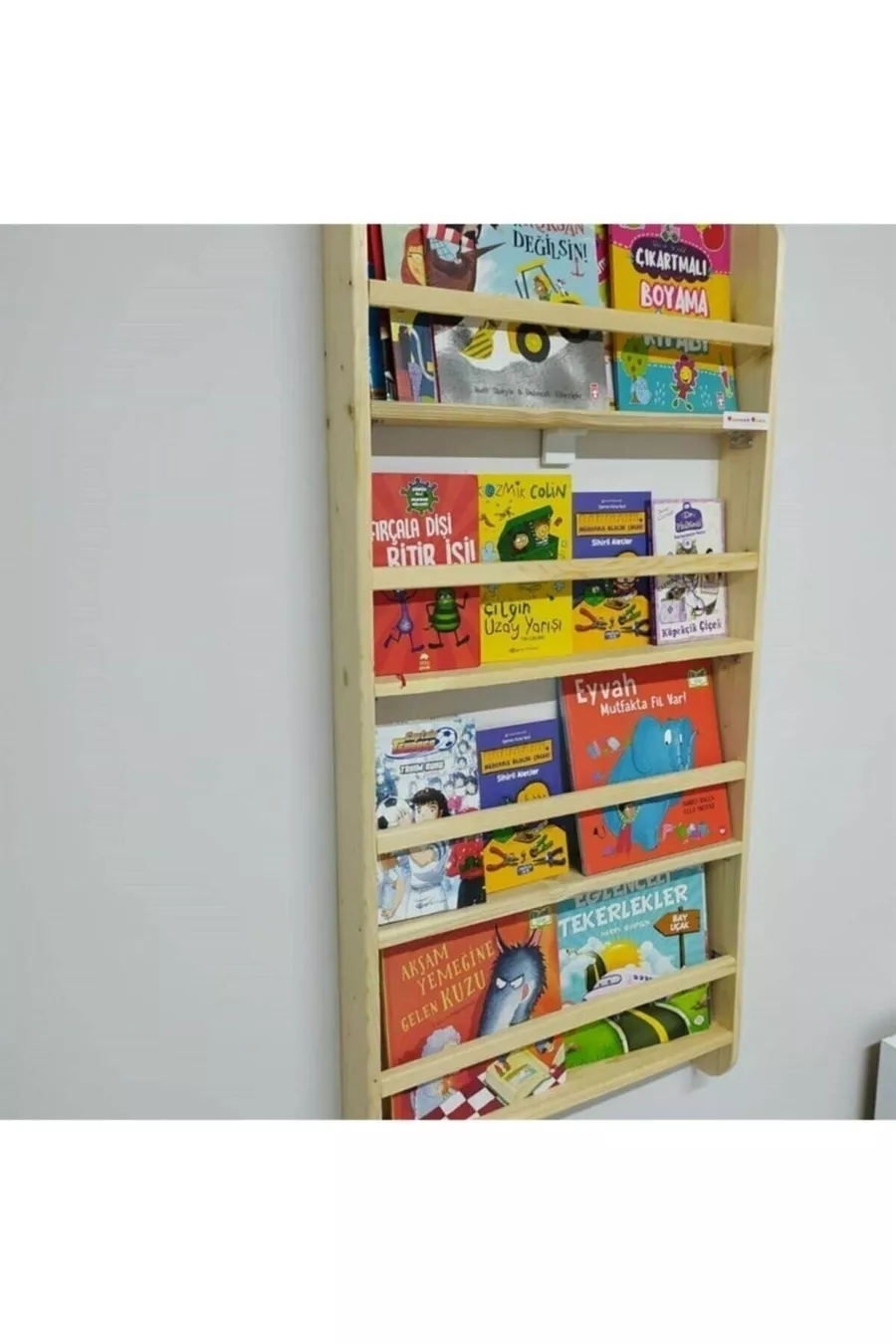 Étagère Murale Montessori Éducative en Bois pour Chambre d'Enfant, 4 Compartiments, Cm x Cm x 6 Cm