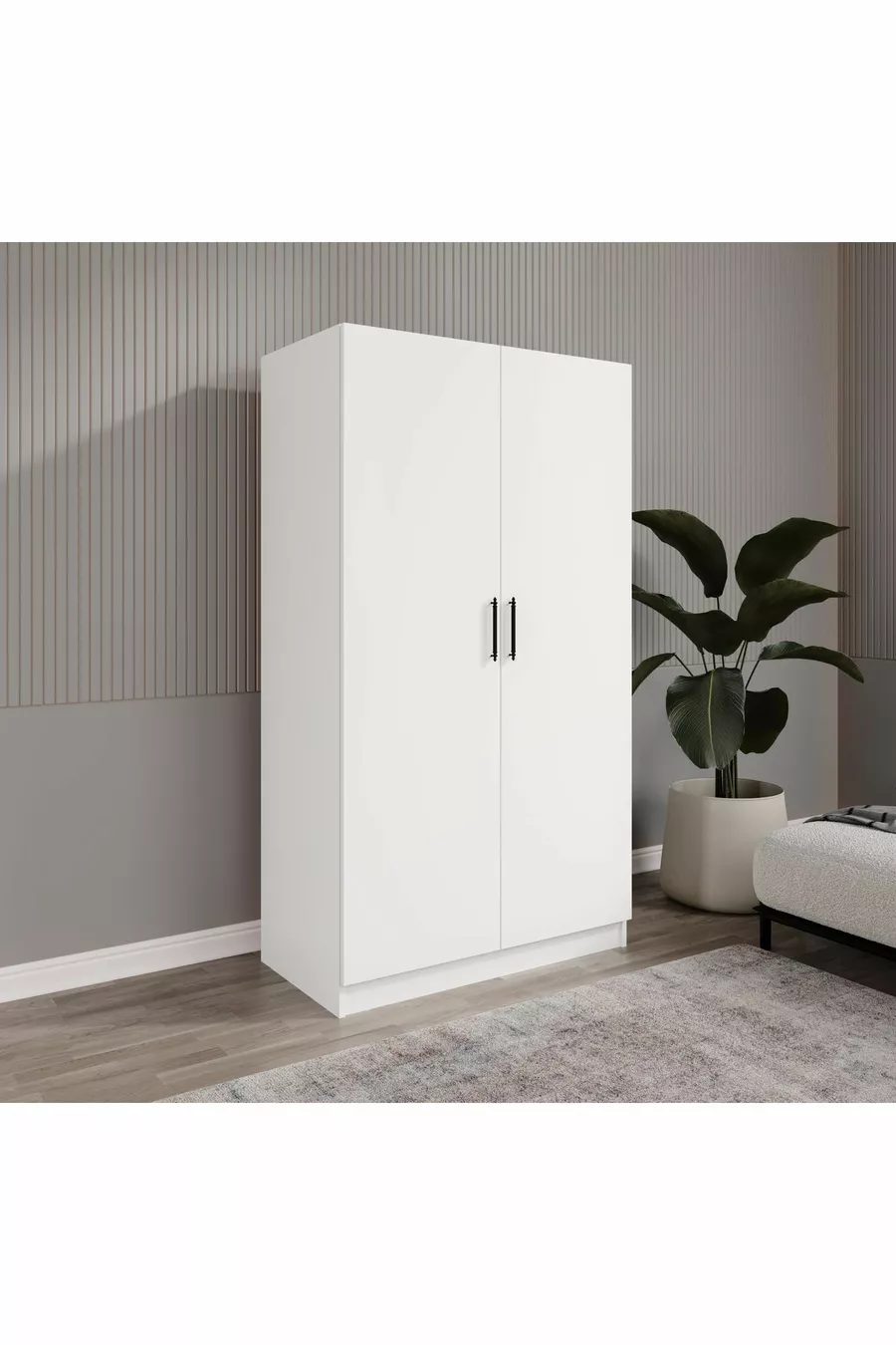 ARMOIRE BLANCHE À 2 PORTES ET 6 COMPARTIMENTS ŞİPAL