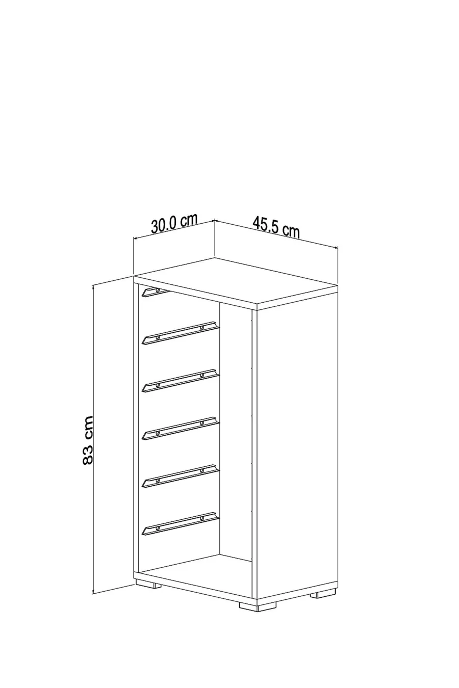 CHILDREN'S TOY CABINET 6-BASKET PANTRY CABINET