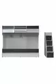 Bunk Bed, Kardem Bunk Bed with Drawer - Anthracite 2 Comfort Mattresses