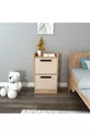 Table de chevet moderne pour chambre d'adolescent à 2 tiroirs Luses, pin de l'Atlantique beige - Luses