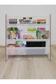 Bibliothèque en tissu Montessori pour maternelle, école, chambre d'enfant, en bois, lavable, blanc