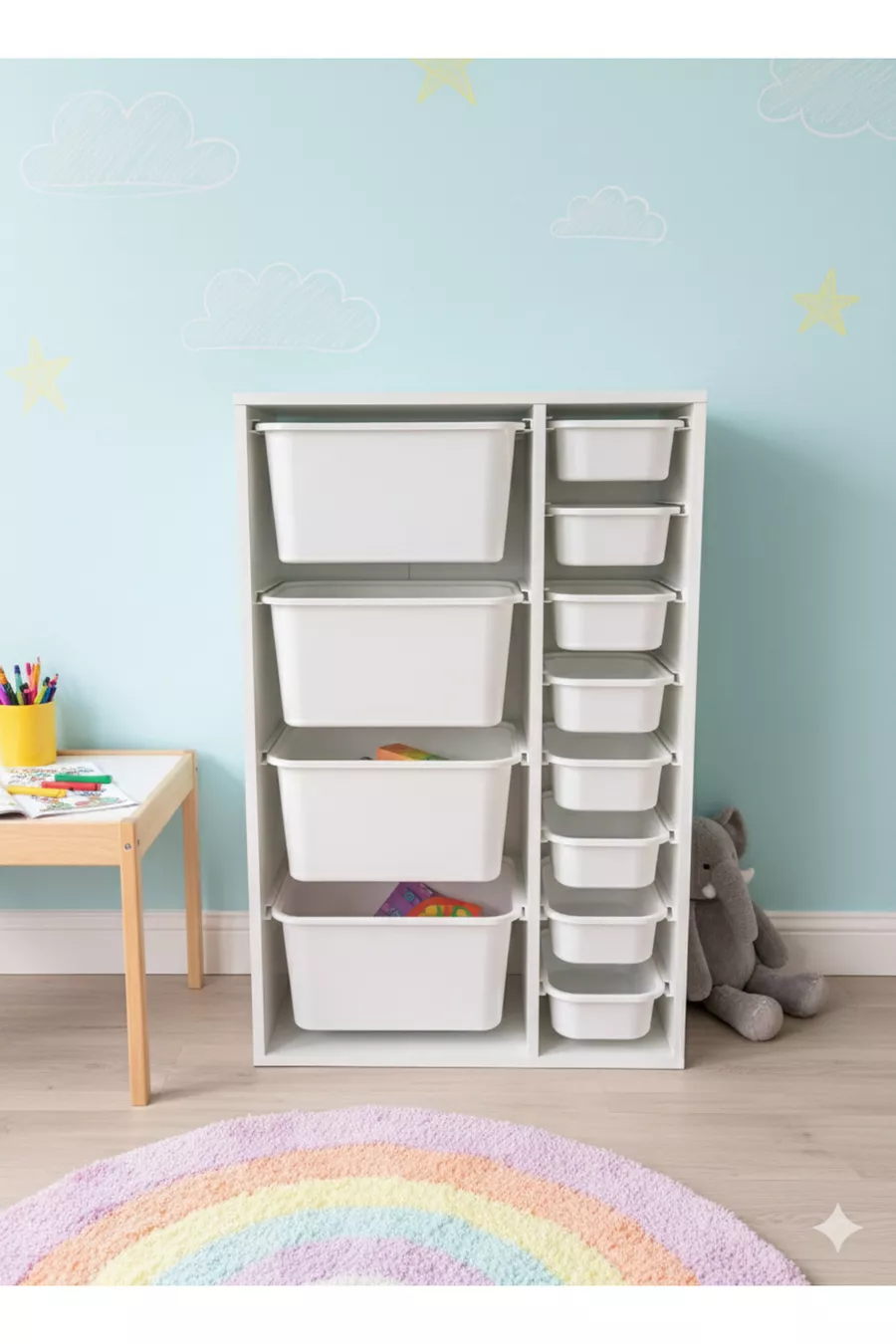 Mehrzweck-Spielzeugschrank mit Schubladen und Aufbewahrungseinheit – Kinderzimmer-Organizer MIT ETIKETT ALS GESCHENK