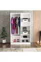 Berceste White 2-Sliding Door Mirrored 8-Section Wardrobe Closet