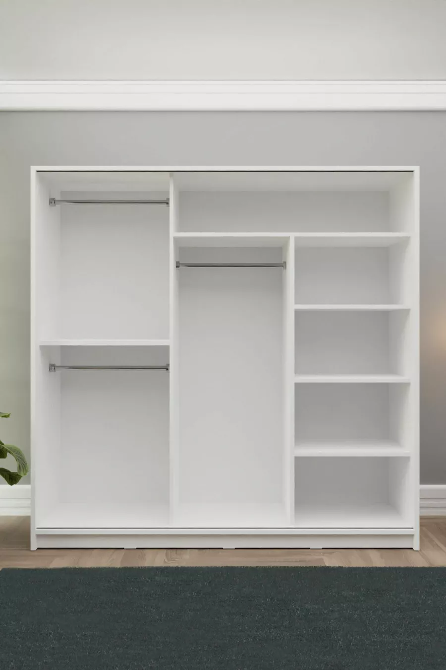 Armoire coulissante avec miroir et 3 portes Sline
