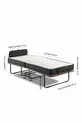 Lit pliant XL | Matelas à ressorts portable en deux parties et cadre de lit pliable